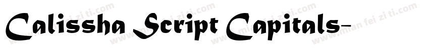 Calissha Script Capitals字体转换
